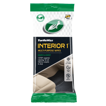 Turtle Wax - Interior 1 Multi-Purpose Wipes - 6 x pack of 24